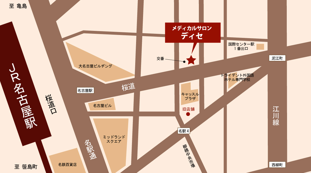 ディセのアクセスマップ地図