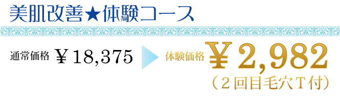 美肌改善★体験コース